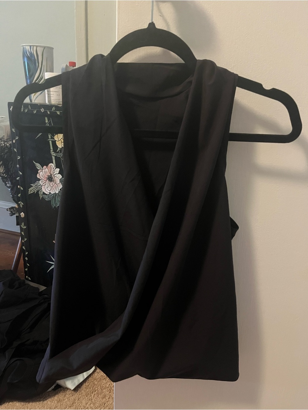 lululemon athletica Black Draped Front Camisole